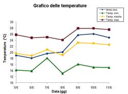 Grafico delle temperature