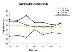 Grafico delle temperature