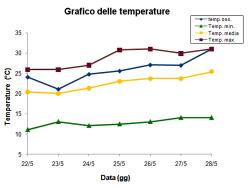 Grafico delle temperature